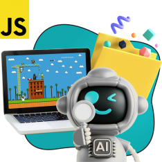 Язык программирования JavaScript + AI. Проектное обучение + геймификация + AI-помощники - КИБЕРшкола программирования для детей, компьютерные курсы для школьников, начинающих и подростков - KIBERone г. Косино-Ухтомский