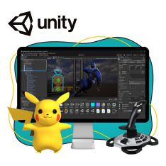 Мир игр на Unity 2D на популярном движке + AI-помощники - КИБЕРшкола программирования для детей, компьютерные курсы для школьников, начинающих и подростков - KIBERone г. Косино-Ухтомский