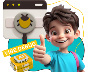 Тестирование & Vibe Debug. Охотники за багами - КИБЕРшкола программирования для детей, компьютерные курсы для школьников, начинающих и подростков - KIBERone г. Косино-Ухтомский